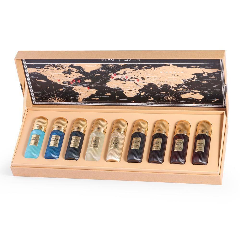 For tobacco lovers, this collection is designed to captivate your senses with every whiff! Nine unique fragrances inspired by the finest tobacco from around the world, carefully curated by IBRAQ in an elegant box that matches your refined taste.

The coll